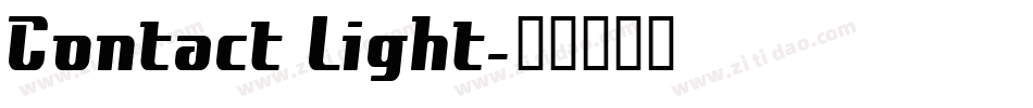 Contact Light字体转换